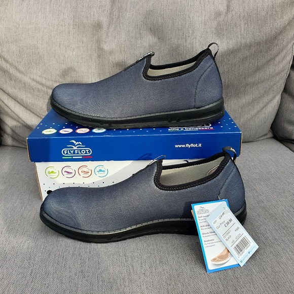 Flyflot Bnib Fly35061 Black Lightweight Slip On Shoes Men Uk9 - Picture 4 of 10